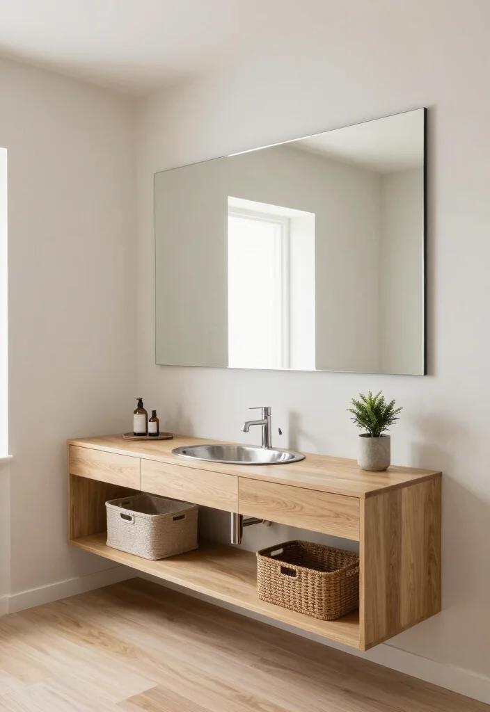 9 Micro Bathroom Ideas with Smart Space Saving Layouts 1. Floating Vanities for an Airy Feel 0