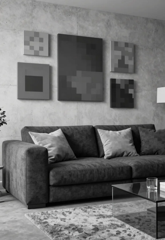 9 Minecraft Living Room Ideas for Creative Builds 7. Monochrome Magic 0