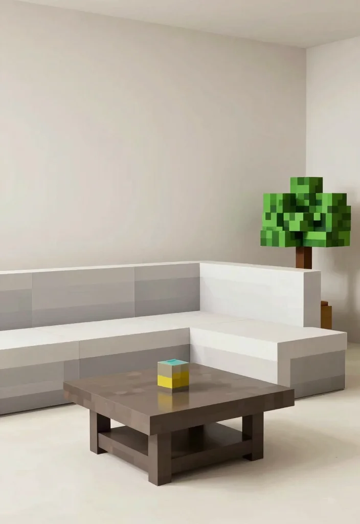 9 Minecraft Living Room Ideas for Creative Builds 8. Clean Lines and Functionality 0