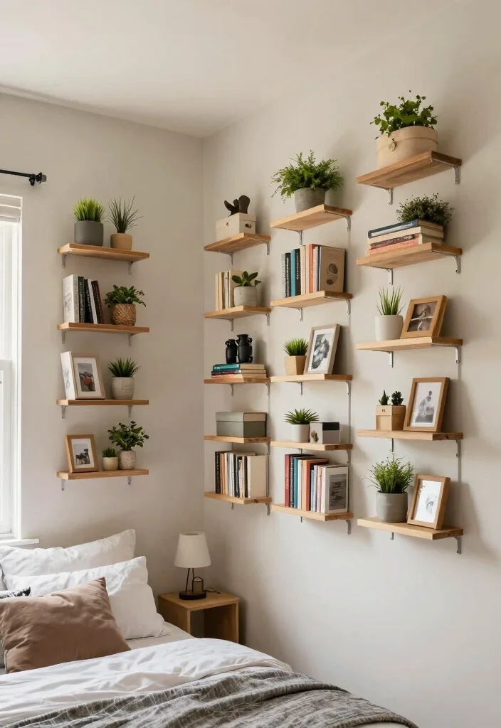 9 Super Small Bedroom Ideas Designed for Real Living 1. Go Vertical with Shelving 0